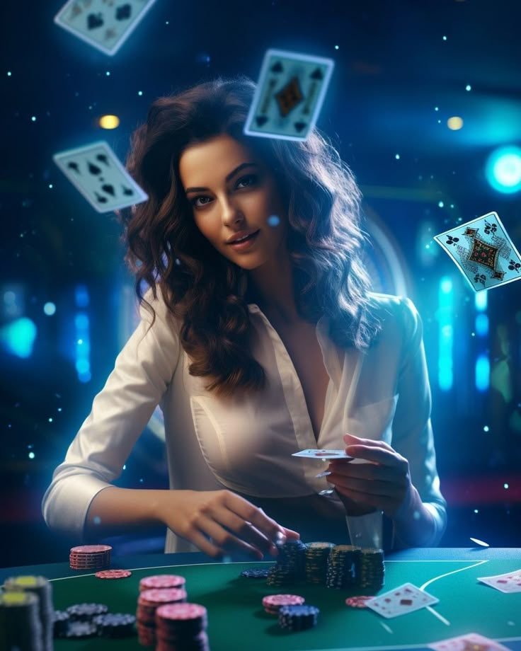 Texas Holdem poker table layout showing community cards and player positions